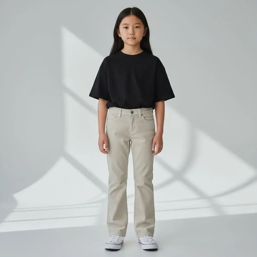 Girls corduroy Old Navy pants high rise size 8 tan